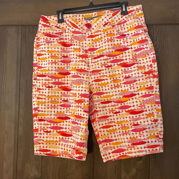 Shorts by Crest Jeans 17:18 abstract fish pattern - Picture 1 of 4